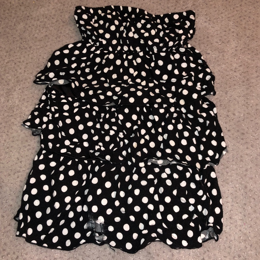 Small strapless mini dress